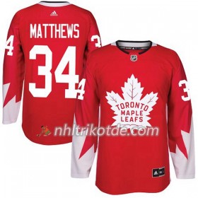 Toronto Maple Leafs Trikot Auston Matthews 34 Adidas 2017-2018 Rot Alternate Authentic - Herren